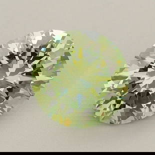 Loose Diamond - ROUND 0.94ct Fancy Vivid Green VS2: Loose Diamond - ROUND 0.94ct Fancy Vivid Green VS2 Source: This is a real non-mined Diamond that has been grown in a lab Shape: ROUND Carats: 0.94 Color: Fancy Vivid Green Certification: IGI Video: