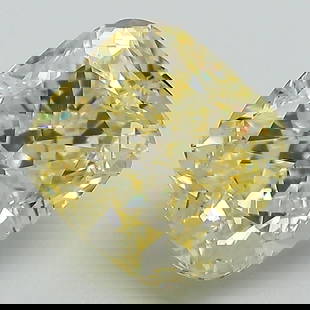 Loose Diamond - CUSHION BRILLIANT 3.36ct Fancy Intense Yellow VS1: Loose Diamond - CUSHION BRILLIANT 3.36ct Fancy Intense Yellow VS1 Source: This is a real non-mined Diamond that has been grown in a lab Shape: CUSHION BRILLIANT Carats: 3.36 Color: Fancy Intense