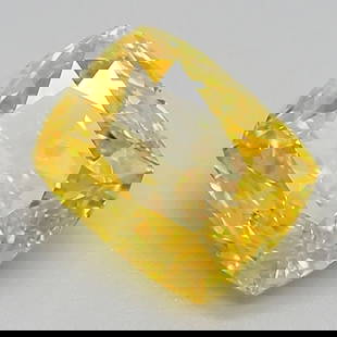 Loose Diamond - CUSHION MODIFIED 1.03ct Fancy Vivid Yellow VVS1: Loose Diamond - CUSHION MODIFIED 1.03ct Fancy Vivid Yellow VVS1 Source: This is a real non-mined Diamond that has been grown in a lab Shape: CUSHION MODIFIED Carats: 1.03 Color: Fancy Vivid Yellow