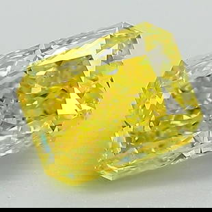 Loose Diamond - RADIANT 1.52ct Fancy Vivid Yellow VS1: Loose Diamond - RADIANT 1.52ct Fancy Vivid Yellow VS1 Source: This is a real non-mined Diamond that has been grown in a lab Shape: RADIANT Carats: 1.52 Color: Fancy Vivid Yellow Certification: IGI