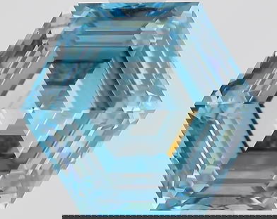 Loose Diamond - HEXAGONAL 2.59ct Fancy Vivid Blue VS1: Loose Diamond - HEXAGONAL 2.59ct Fancy Vivid Blue VS1 Source: This is a real non-mined Diamond that has been grown in a lab Shape: HEXAGONAL Carats: 2.59 Color: Fancy Vivid Blue Certification: IGI