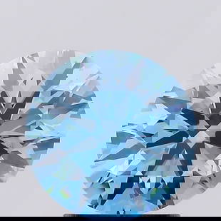 Loose Diamond - ROUND 2.19ct Fancy Vivid Blue VS1: Loose Diamond - ROUND 2.19ct Fancy Vivid Blue VS1 Source: This is a real non-mined Diamond that has been grown in a lab Shape: ROUND Carats: 2.19 Color: Fancy Vivid Blue Certification: IGI Video: