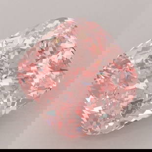 Loose Diamond - CUSHION BRILLIANT 2.57ct Fancy Vivid Pink VS1: Loose Diamond - CUSHION BRILLIANT 2.57ct Fancy Vivid Pink VS1 Source: This is a real non-mined Diamond that has been grown in a lab Shape: CUSHION BRILLIANT Carats: 2.57 Color: Fancy Vivid Pink