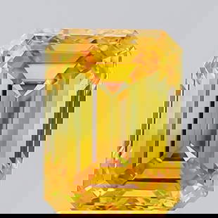 Loose Diamond - EMERALD 1.51ct Fancy Vivid Yellow VS2: Loose Diamond - EMERALD 1.51ct Fancy Vivid Yellow VS2 Source: This is a real non-mined Diamond that has been grown in a lab Shape: EMERALD Carats: 1.51 Color: Fancy Vivid Yellow Certification: IGI