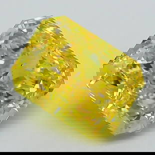 Loose Diamond - RADIANT 2.49ct Fancy Vivid Yellow VVS2: Loose Diamond - RADIANT 2.49ct Fancy Vivid Yellow VVS2 Source: This is a real non-mined Diamond that has been grown in a lab Shape: RADIANT Carats: 2.49 Color: Fancy Vivid Yellow Certification: IGI