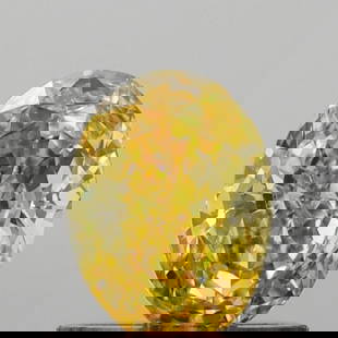 Loose Diamond - OVAL 0.72ct Fancy Vivid Yellow VS2: Loose Diamond - OVAL 0.72ct Fancy Vivid Yellow VS2 Source: This is a real non-mined Diamond that has been grown in a lab Shape: OVAL Carats: 0.72 Color: Fancy Vivid Yellow Certification: IGI Video:
