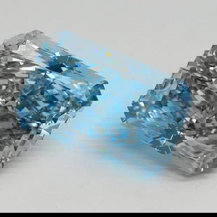 Loose Diamond - RADIANT 1.19ct Fancy Vivid Blue VS1: Loose Diamond - RADIANT 1.19ct Fancy Vivid Blue VS1 Source: This is a real non-mined Diamond that has been grown in a lab Shape: RADIANT Carats: 1.19 Color: Fancy Vivid Blue Certification: IGI