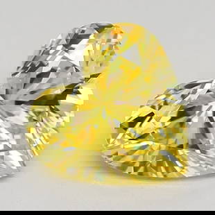 Loose Diamond - HEART 0.66ct Fancy Vivid Yellow VVS2: Loose Diamond - HEART 0.66ct Fancy Vivid Yellow VVS2 Source: This is a real non-mined Diamond that has been grown in a lab Shape: HEART Carats: 0.66 Color: Fancy Vivid Yellow Certification: IGI