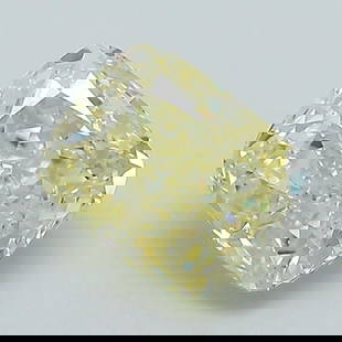 Loose Diamond - CUSHION BRILLIANT 1.21ct Fancy Yellow VS1: Loose Diamond - CUSHION BRILLIANT 1.21ct Fancy Yellow VS1 Source: This is a real non-mined Diamond that has been grown in a lab Shape: CUSHION BRILLIANT Carats: 1.21 Color: Fancy Yellow