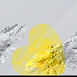 Loose Diamond - HEART 1.74ct Fancy Vivid Yellow VVS2: Loose Diamond - HEART 1.74ct Fancy Vivid Yellow VVS2 Source: This is a real non-mined Diamond that has been grown in a lab Shape: HEART Carats: 1.74 Color: Fancy Vivid Yellow Certification: IGI