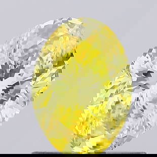 Loose Diamond - OVAL 0.65ct Fancy Vivid Yellow VVS2: Loose Diamond - OVAL 0.65ct Fancy Vivid Yellow VVS2 Source: This is a real non-mined Diamond that has been grown in a lab Shape: OVAL Carats: 0.65 Color: Fancy Vivid Yellow Certification: IGI Video: