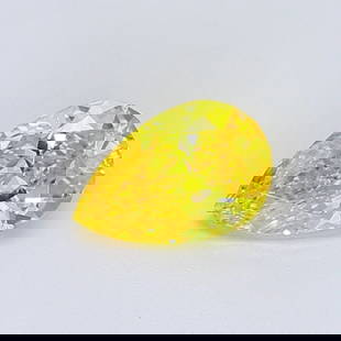 Loose Diamond - PEAR 0.7ct Fancy Vivid Yellow VVS2: Loose Diamond - PEAR 0.7ct Fancy Vivid Yellow VVS2 Source: This is a real non-mined Diamond that has been grown in a lab Shape: PEAR Carats: 0.7 Color: Fancy Vivid Yellow Certification: IGI Video: