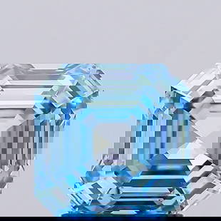 Loose Diamond - ASSCHER 2.06ct Fancy Vivid Blue VVS2: Loose Diamond - ASSCHER 2.06ct Fancy Vivid Blue VVS2 Source: This is a real non-mined Diamond that has been grown in a lab Shape: ASSCHER Carats: 2.06 Color: Fancy Vivid Blue Certification: IGI