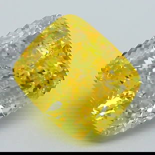 Loose Diamond - CUSHION BRILLIANT 2.4ct Fancy Vivid Yellow VVS2: Loose Diamond - CUSHION BRILLIANT 2.4ct Fancy Vivid Yellow VVS2 Source: This is a real non-mined Diamond that has been grown in a lab Shape: CUSHION BRILLIANT Carats: 2.4 Color: Fancy Vivid Yellow
