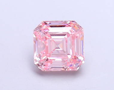 Loose Diamond - SQUARE EMERALD 2.02ct Fancy Intense Pink VS2
