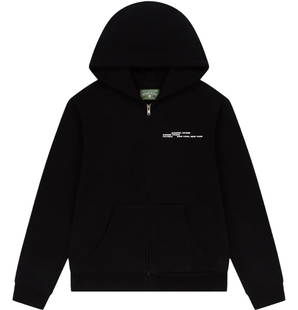 Authentic Denim Tears x Gabriel Moses Black Zip Up Hoodie: Authentic Denim Tears x Gabriel Moses Black Zip Up Hoodie Elevate your streetwear wardrobe with this authentic Denim Tears x Gabriel Moses Black Zip Up Hoodie. Designed for both comfort and style,