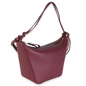 Loewe Crimson Leather Mini Hammock Hobo Bag with Gold-Tone Hardware