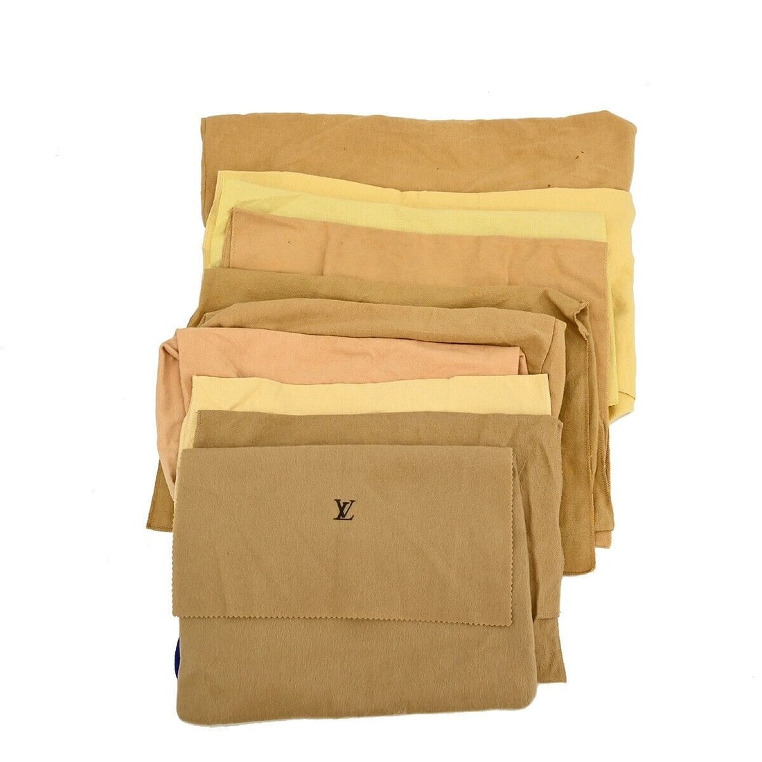 Louis Vuitton 10 Set Cotton Dust Bags Brown Beige: Louis Vuitton 10 Set Cotton Dust Bags Brown Beige This set of 10 Louis Vuitton dust bags is crafted from 100% cotton, ensuring your luxury items are protected with style. The elegant brown and beige c