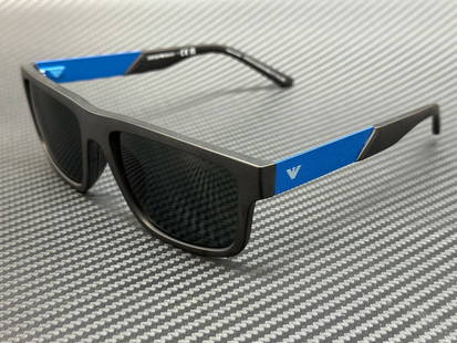 Emporio Armani EA4244U Matte Black 57mm Men's Sunglasses: Emporio Armani EA4244U Matte Black 57mm Men's Sunglasses Elevate your style with these Emporio Armani EA4244U sunglasses. Featuring a sleek matte black frame and grey lenses, these sunglasses are