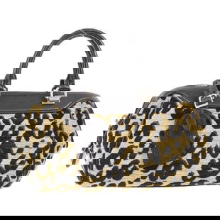 Louis Vuitton Leopard Baby Handbag M94257 9.1x6.1 Black Brown Jacquard Canvas: Louis Vuitton Leopard Baby Handbag M94257 9.1x6.1 Black Brown Jacquard Canvas This stylish Louis Vuitton Leopard Baby Handbag features a chic leopard pattern, perfect for casual occasions. Crafted