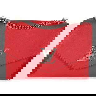 Louis Vuitton Mylockme Chain BB Red Leather Shoulder Bag 2018: Louis Vuitton Mylockme Chain BB Red Leather Shoulder Bag 2018 The Louis Vuitton Rubis Soft Calfskin Mylockme Chain BB is a stylish shoulder bag that exemplifies luxury and practicality. Crafted from