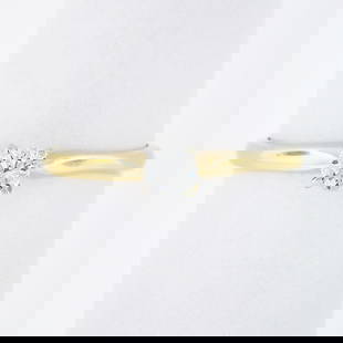 14k Multi-Tone Gold 0.20ct Round Diamond Solitaire Engagement Ring: 14k Multi-Tone Gold 0.20ct Round Diamond Solitaire Engagement Ring This exquisite engagement ring features a classic solitaire design, showcasing a stunning round diamond with a total carat weight