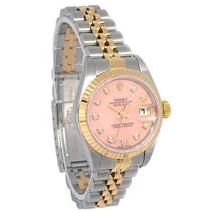 Rolex Oyster Perpetual Datejust 26mm Ref.69173G Pink Dial 18KYG SS Diamond Watch