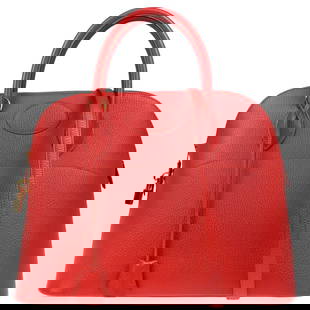 Hermes Bolide 35 Handbag Rouge Vif Taurillon Clemence 2way: Hermes Bolide 35 Handbag Rouge Vif Taurillon Clemence 2way Introducing the exquisite Hermes Rouge Vif Ardennes Bolide 35 Handbag, a stylish accessory perfect for casual occasions. This medium-sized ha