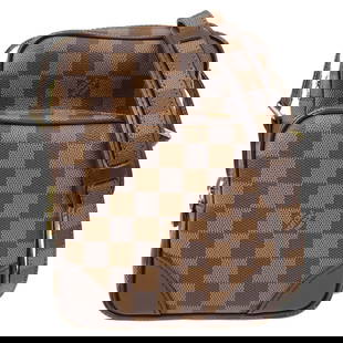 Louis Vuitton Damier Amazon Crossbody Bag N48074 Vintage Brown: Louis Vuitton Damier Amazon Crossbody Bag N48074 Vintage Brown This authentic Louis Vuitton Damier Amazon Shoulder Bag is a stylish crossbody accessory made from durable Damier canvas leather. The