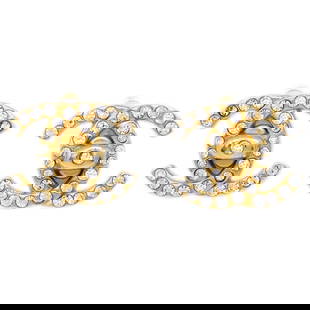 Chanel Gold CC Clip-On Earrings with Rhinestones 96A: Chanel Gold CC Clip-On Earrings with Rhinestones 96A Brand: CHANEL. Type: Earrings. Shape: CC. Closure: Clip-On. Color: Gold. Style: Earrings. Theme: Logo. Material: Rhinestone. Metal: Gold plated.