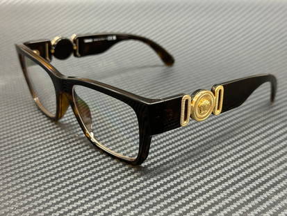 Versace VE3368U 108 Brown Havana Men's Eyeglasses 53mm Luxury Frame: Versace VE3368U 108 Brown Havana Men's Eyeglasses 53mm Luxury Frame Elevate your eyewear collection with these stylish Versace VE3368U 108 eyeglasses. Featuring a sophisticated brown Havana frame, the