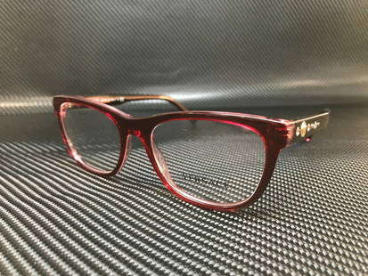 Versace VE3263B 5290 Transparent Red Square Eyeglasses for Women: Versace VE3263B 5290 Transparent Red Square Eyeglasses for Women These stunning Versace VE3263B 5290 eyeglasses feature a stylish square design with a transparent red frame, making them a bold accesso