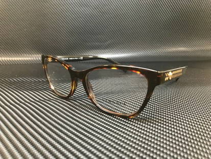 Versace VE3265 108 Dark Havana Women's Eyeglasses 54mm: Versace VE3265 108 Dark Havana Women's Eyeglasses 54mm Elevate your eyewear collection with these Versace VE3265 108 Dark Havana eyeglasses, designed for women. The chic dark Havana frame complements