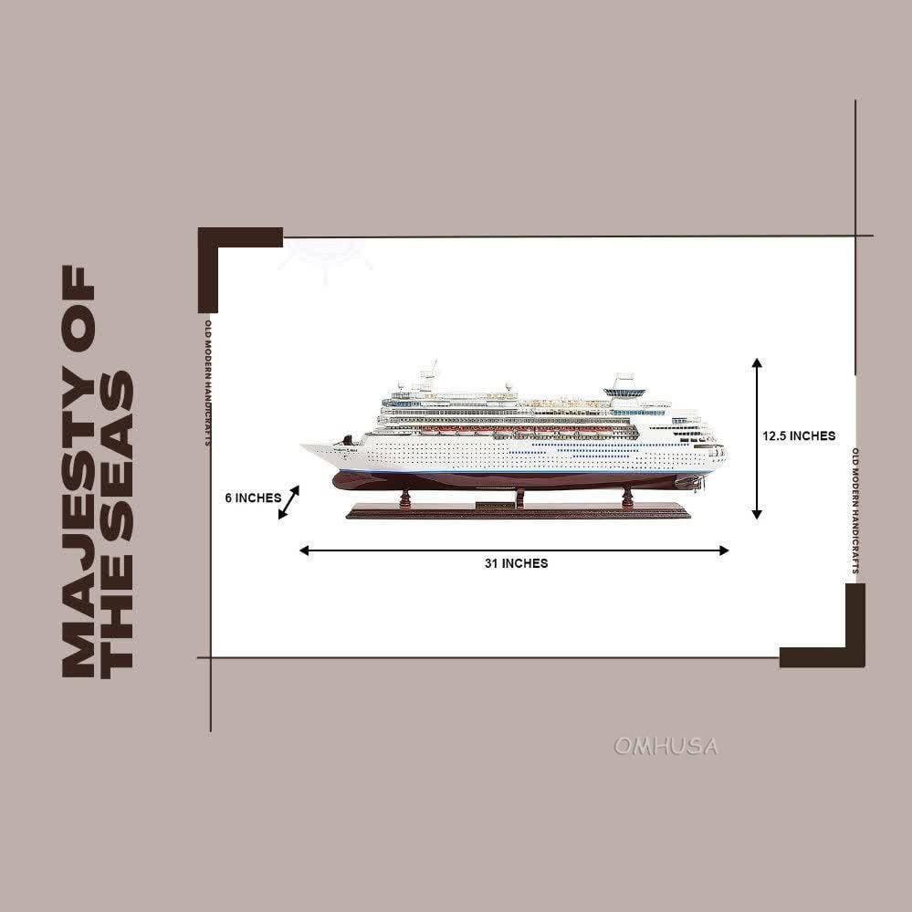 Majestic Sovereign-Class Ship Model Majesty of the Seas Display: Majestic Sovereign-Class Ship Model Majesty of the Seas Display This majestic Sovereign-Class ship model display showcases exquisite craftsmanship in a vintage style, perfect for nautical enthusiasts.
