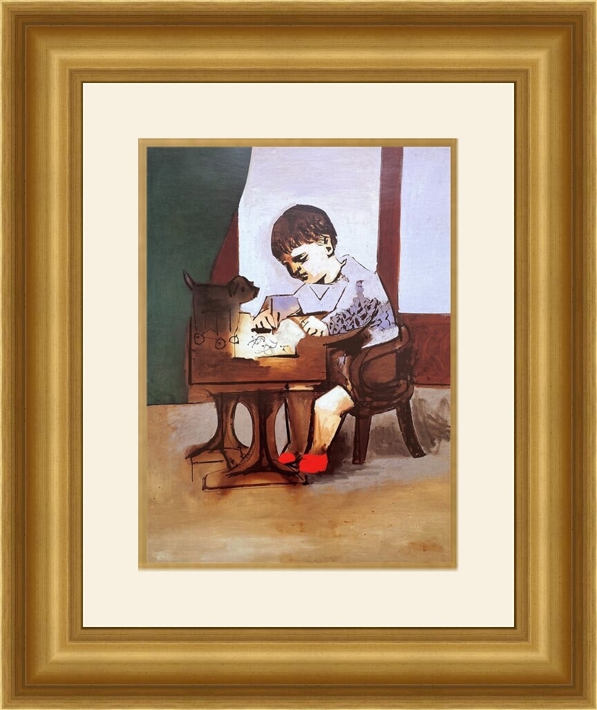 Pablo Picasso Paul Framed Print 20 x 24 Impressionism Lithograph: Pablo Picasso Paul Framed Print 20 x 24 Impressionism Lithograph This Pablo Picasso framed print features a captivating depiction of 'Paul' and is crafted using offset lithography. The artwork is pres