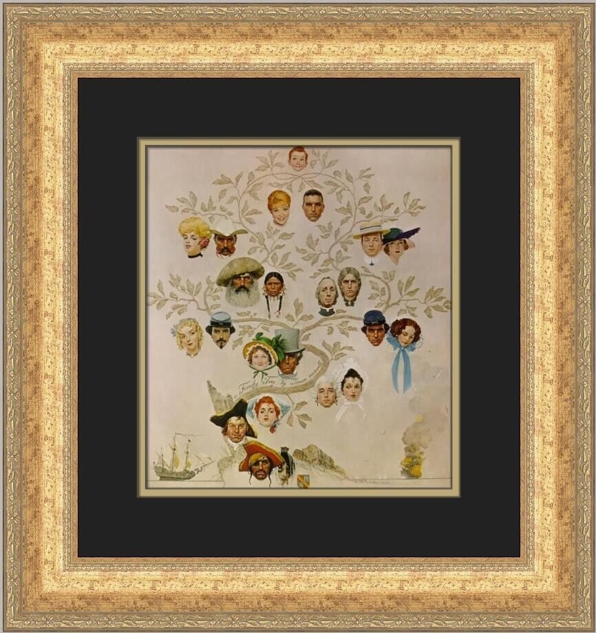 John Lennon A Family Tree Portrait Pencil Sketch Lithograph