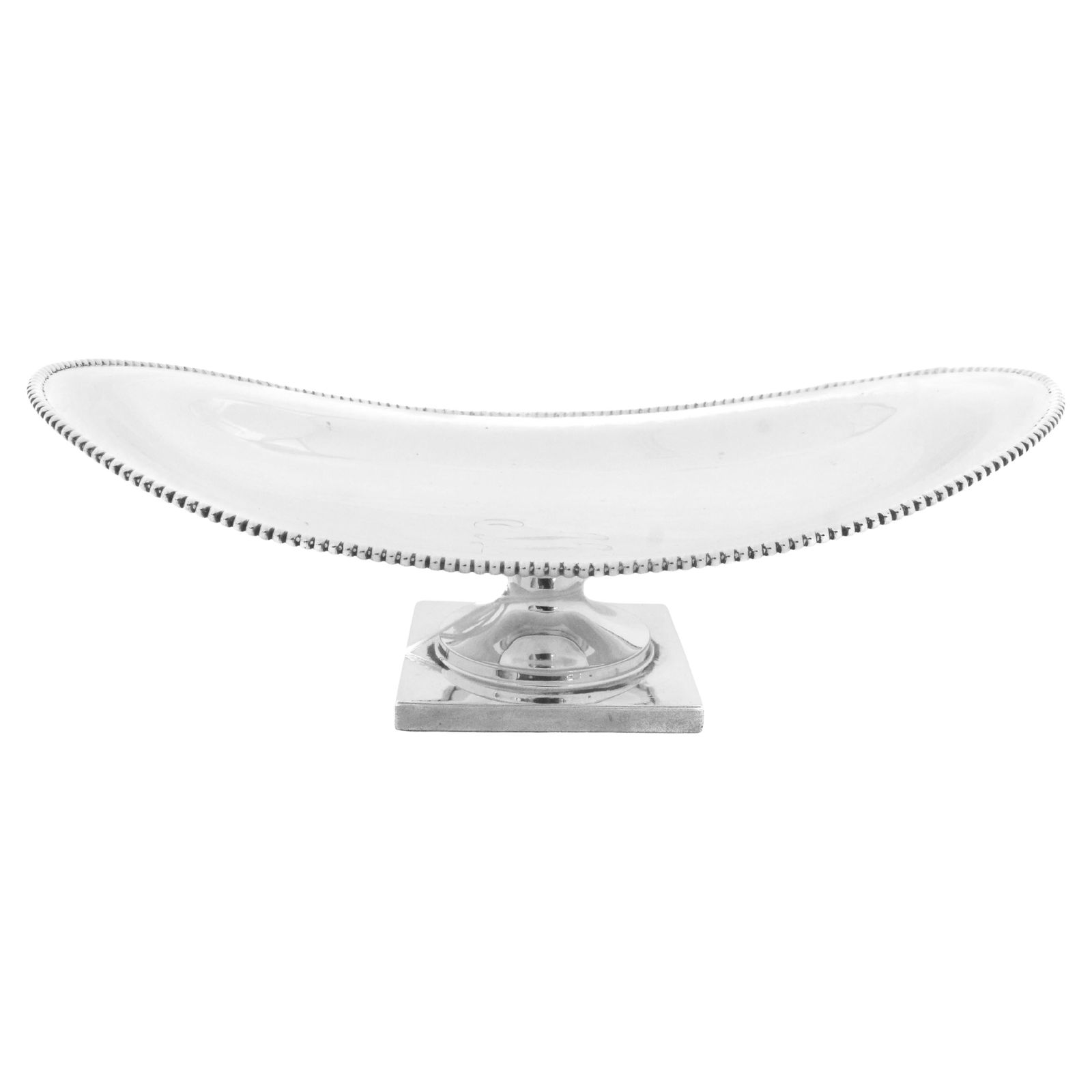 Wallace Silversmiths Sterling Silver Pedestal Dish Neoclassical Design 1890s: Wallace Silversmiths Sterling Silver Pedestal Dish Neoclassical Design 1890s This elegant sterling silver dish, crafted by Wallace Silversmiths, features a classic neoclassical design. The dish is ova