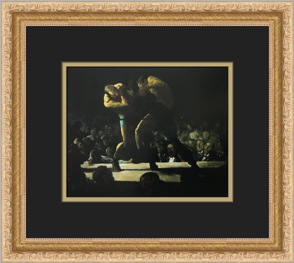 George Bellows Club Night Fight Custom Framed Print 12 x 14 Urban Realism Art: George Bellows Club Night Fight Custom Framed Print 12 x 14 Urban Realism Art Experience the dynamic energy of George Bellows' "Club Night Fight" with this stunning custom framed print. Created in 199
