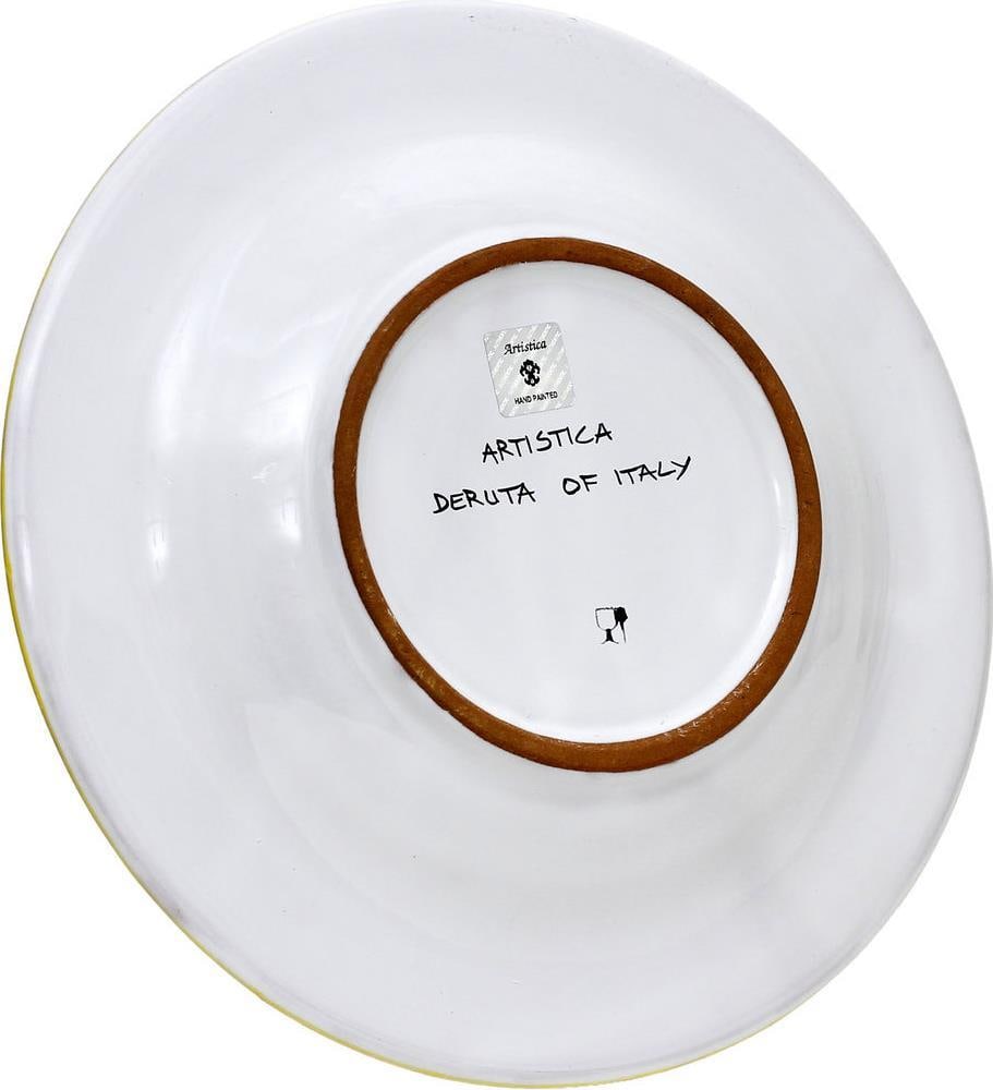 Dishwasher Safe Hand-Painted Ceramic Salad Bowl Medium Giardino: Dishwasher Safe Hand-Painted Ceramic Salad Bowl Medium Giardino This exquisite medium Giardino salad bowl is a stunning addition to your serveware collection. Crafted from high-quality ceramic, it fea