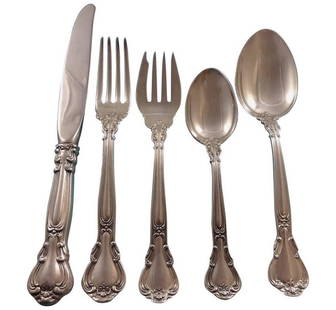 Chantilly Gorham Sterling Silver Flatware Set 65 Pieces for 12 with Storage Chest: Chantilly Gorham Sterling Silver Flatware Set 65 Pieces for 12 with Storage Chest Introducing the Chantilly by Gorham Sterling Silver Flatware Set, designed to serve 12 with elegance and sophisticatio