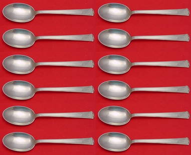 International Pantheon Sterling Silver Soup Spoon Set 12 Pieces 7 1/4 in: International Pantheon Sterling Silver Soup Spoon Set 12 Pieces 7 1/4 in Enhance your dining experience with this exquisite 12-piece set of Pantheon by International Sterling Silver Place Soup Spoons.
