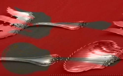 Florence International Sterling Silver Salad Serving Set 8 3/4": Florence International Sterling Silver Salad Serving Set 8 3/4" Enhance your dining experience with this exquisite Florence by International Sterling Silver Salad Serving Set. This two-piece set, meas