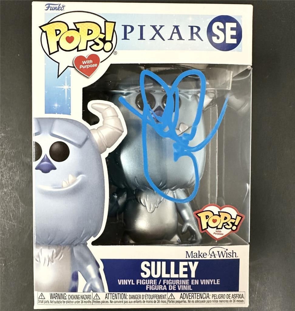 John Goodman Autographed Sulley Funko Pop Monsters Inc Beckett BAS: John Goodman Autographed Sulley Funko Pop Monsters Inc Beckett BAS This is an original Funko Pop! figure of Sulley from the beloved movie Monsters Inc., featuring the authentic autograph of John Goodm