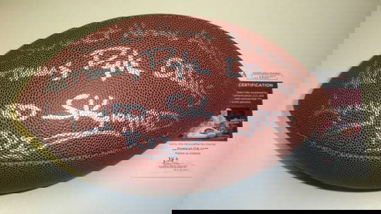 Artimus Pyle Lynyrd Skynyrd Signed NFL Football JSA COA: Artimus Pyle Lynyrd Skynyrd Signed NFL Football JSA COA This signed football features the legendary Artimus Pyle from Lynyrd Skynyrd, known for the iconic track "Sweet Home Alabama." The item is an or