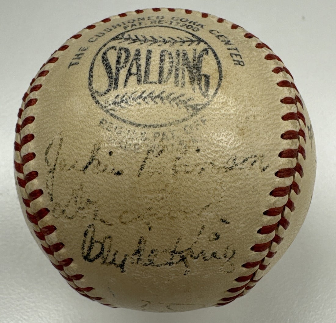 1948 Brooklyn Dodgers Team Signed Baseball Jackie Robinson JSA COA: 1948 Brooklyn Dodgers Team Signed Baseball Jackie Robinson JSA COA This is an original 1948 Brooklyn Dodgers team-signed baseball, featuring the key signatures of Hall of Famers Jackie Robinson, Arky 