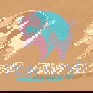 Vintage 1977 Pink Floyd Animals Tour Shirt 100 Cotton Orange: Vintage 1977 Pink Floyd Animals Tour Shirt 100 Cotton Orange Celebrate classic rock history with this original vintage 1977 Pink Floyd Animals Tour Shirt. This authentic piece features front and