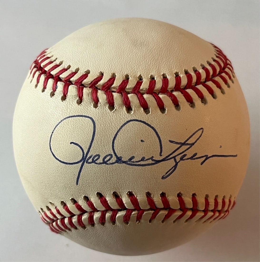 Rollie Fingers Signed Padres Baseball BAS AB96395: Rollie Fingers Signed Padres Baseball BAS AB96395 This is an official Rawlings National League baseball signed by Hall of Famer Rollie Fingers, who played for the San Diego Padres. The autograph is be