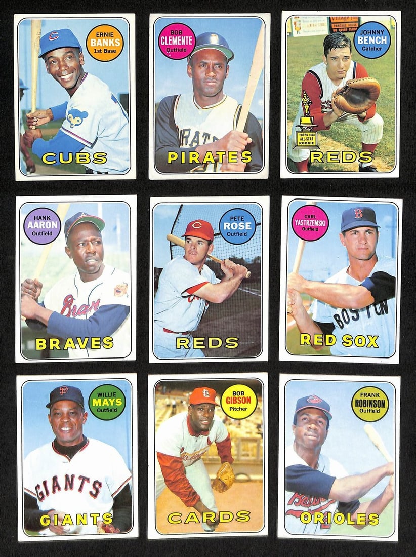 1969 Topps Complete Baseball Card Set 664 Mantle Seaver Ryan Jackson: 1969 Topps Complete Baseball Card Set 664 Mantle Seaver Ryan Jackson This is a complete 1969 Topps Baseball Card Set, featuring all 664 cards. The set includes iconic players such as Mickey Mantle, To