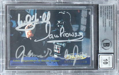 James Earl Jones David Prowse Signed Star Wars Evo C2 Card Gem Mint 10 BAS