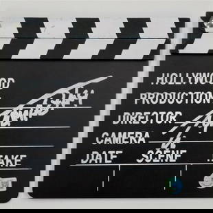 Takashi Yamazaki Signed Clap Board Godzilla Minus One BAS Authenticated: Takashi Yamazaki Signed Clap Board Godzilla Minus One BAS Authenticated This authentic director's clap board clapper from the movie 'Godzilla Minus One' is signed by director Takashi Yamazaki. The ite
